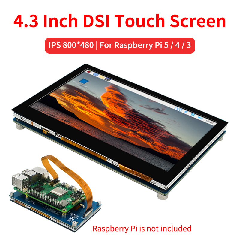 4,3 дюймовый сенсорный экран D – обзор и цена Pi 5 Case